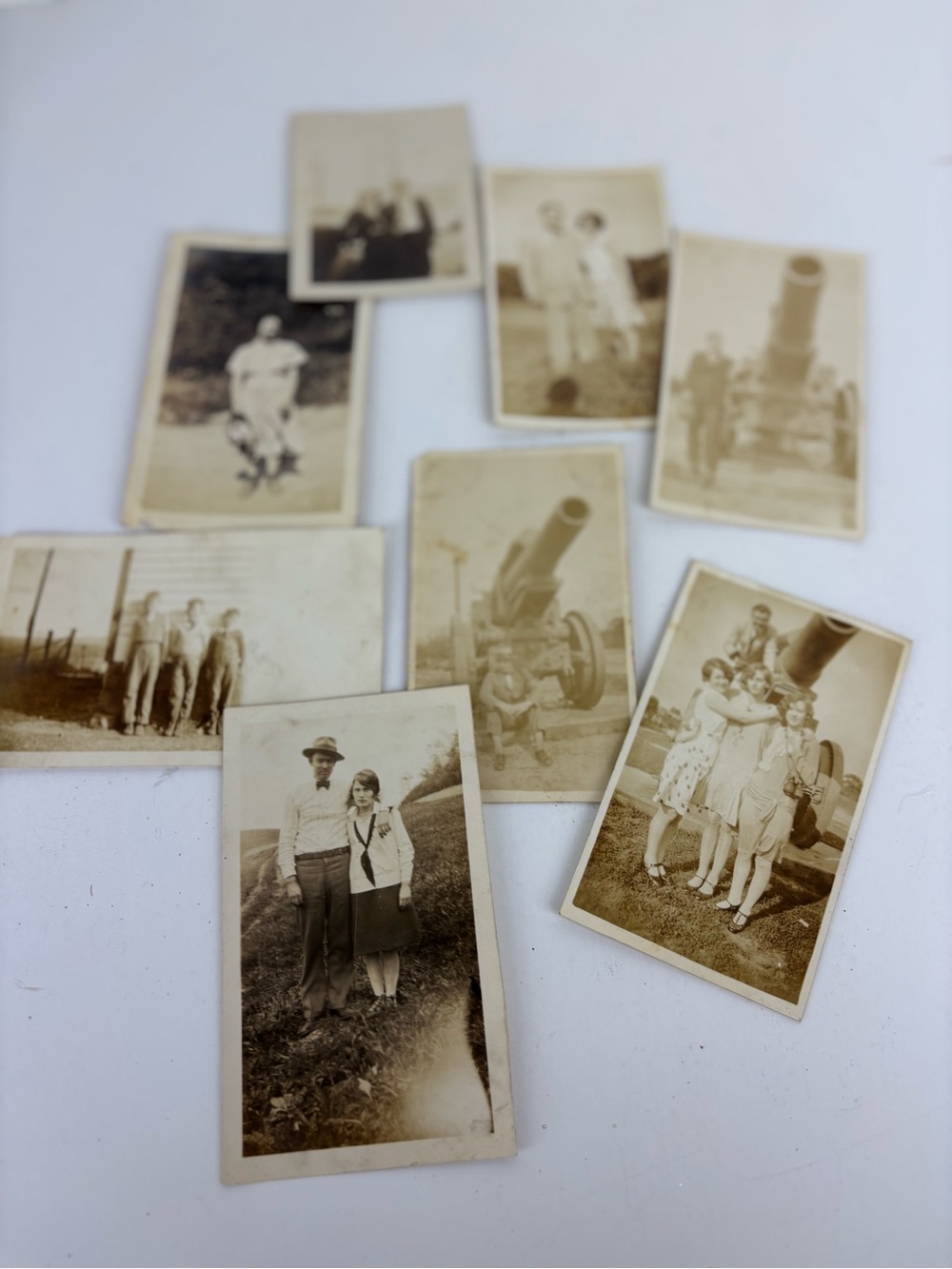 Vintage Sepia Photo Lot - Antique Black & White Portraits